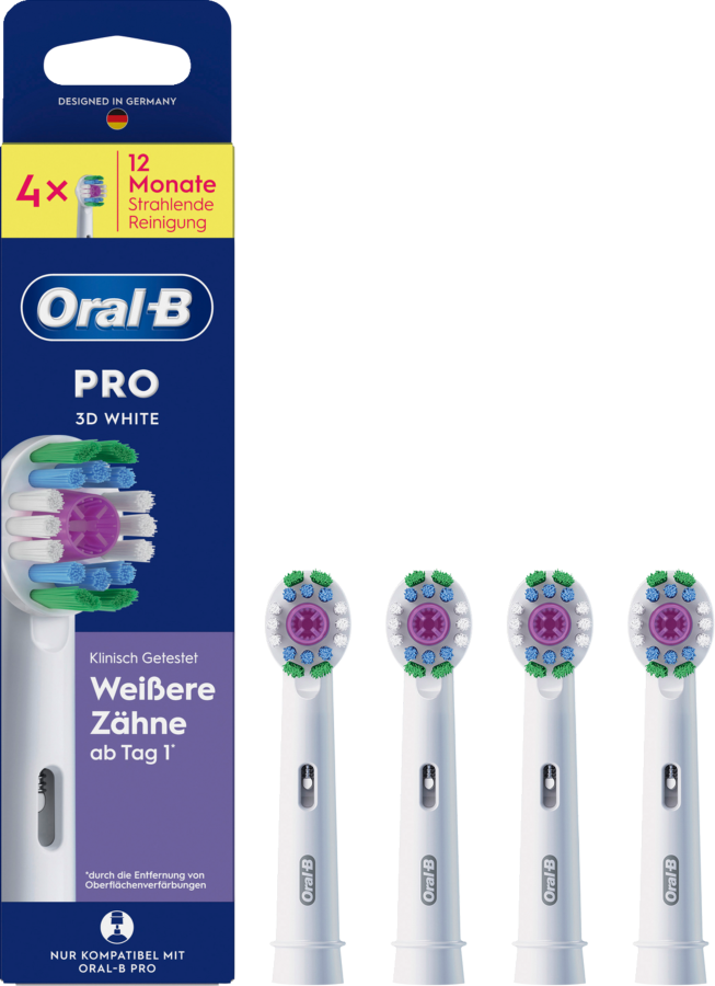 Oral-B Aufsteckbürsten Pro 3D White 4 Stk
