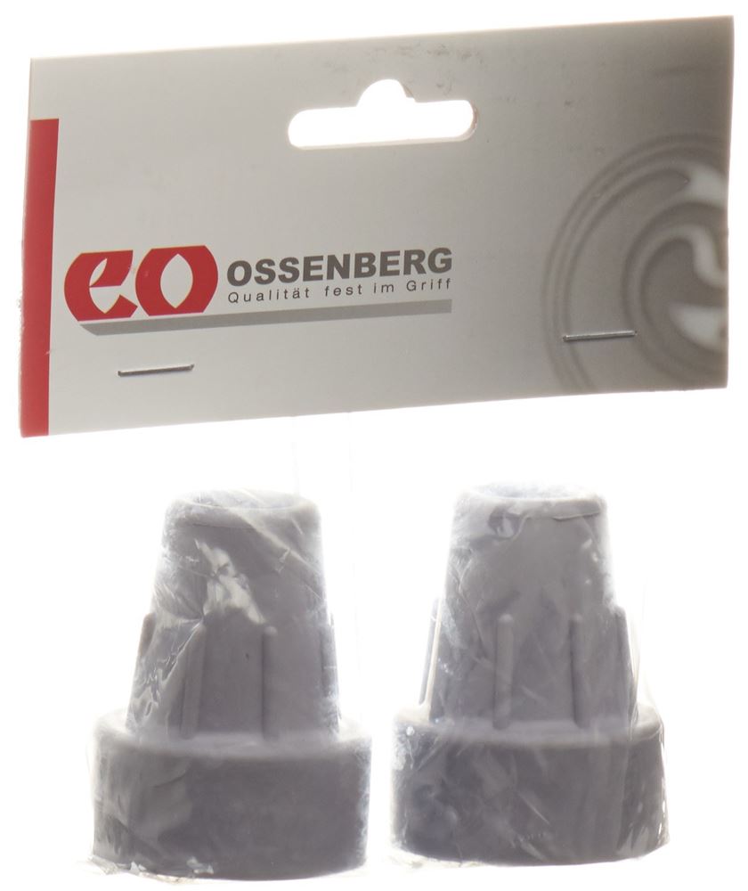 Ossenberg Krückenkapsel 16mm mit Stahleinlage grau 1 Paar