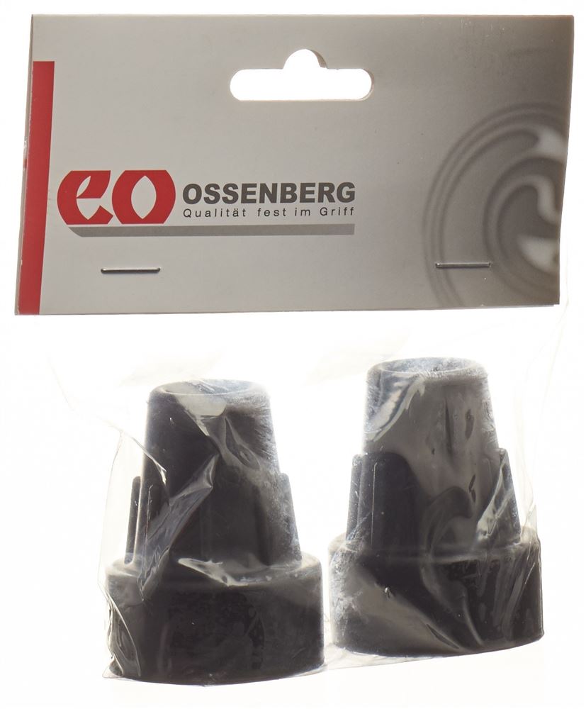 Ossenberg Krückenkapsel Pivoflex 16mm schwarz 1 Paar