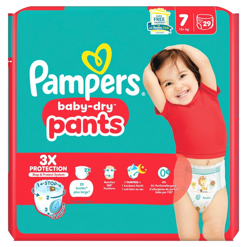 Pampers Baby Dry Pants Gr7 17+kg Extra Large Sparpack 29 Stk