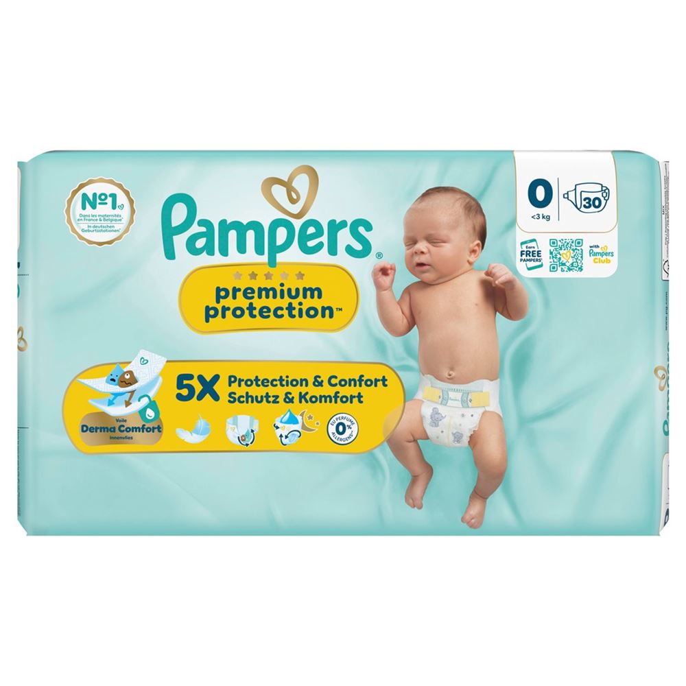 Pampers Premium Protection New Baby Gr0 <3kg Micro Single Pack 30 Stk