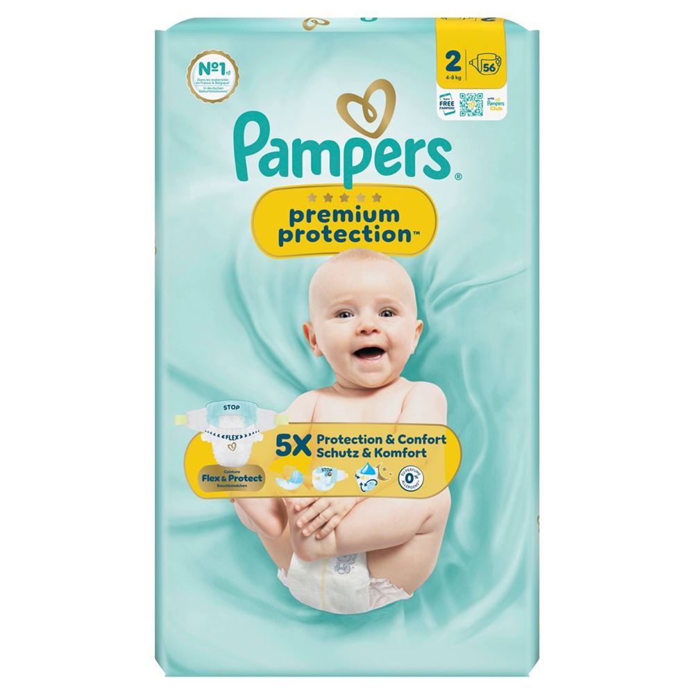 Pampers Premium Protection New Baby Gr2 4-8kg Mini Sparpack 56 Stk