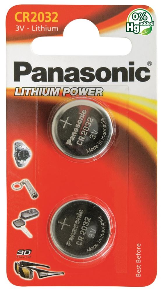 Panasonic Batterien Knopfzelle Cr2032 2 Stk