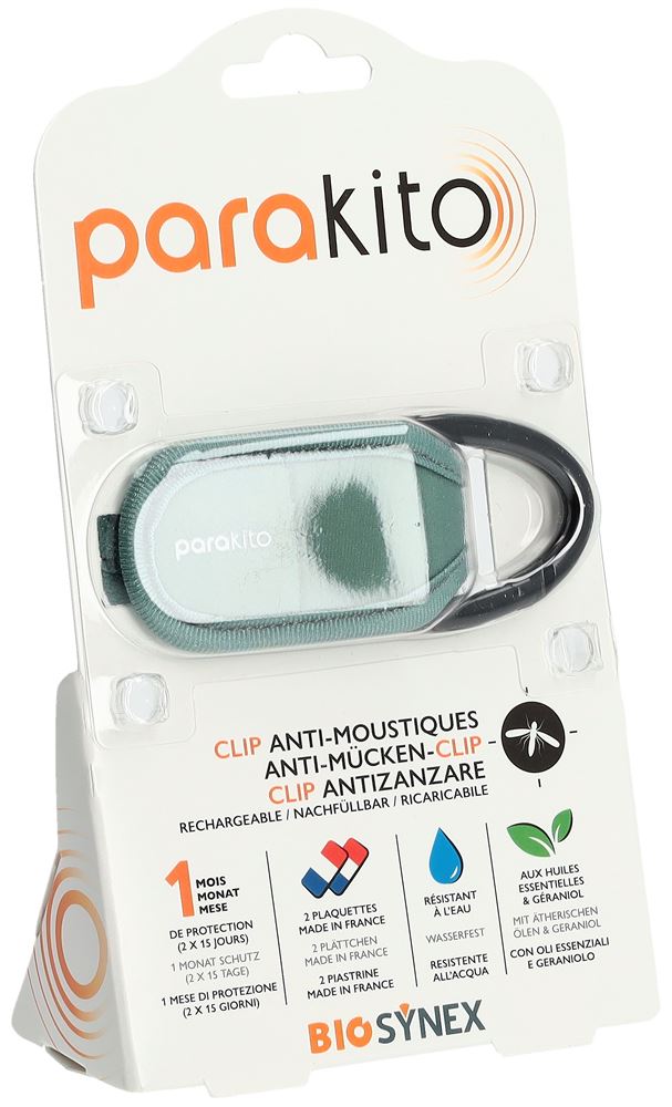 Parakito Clip für Kinderwagen oder Rucksack khaki