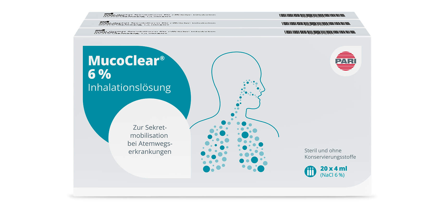 Pari MucoClear 6 % Inhalationslösung hypertonisch 60 Amp 4 ml
