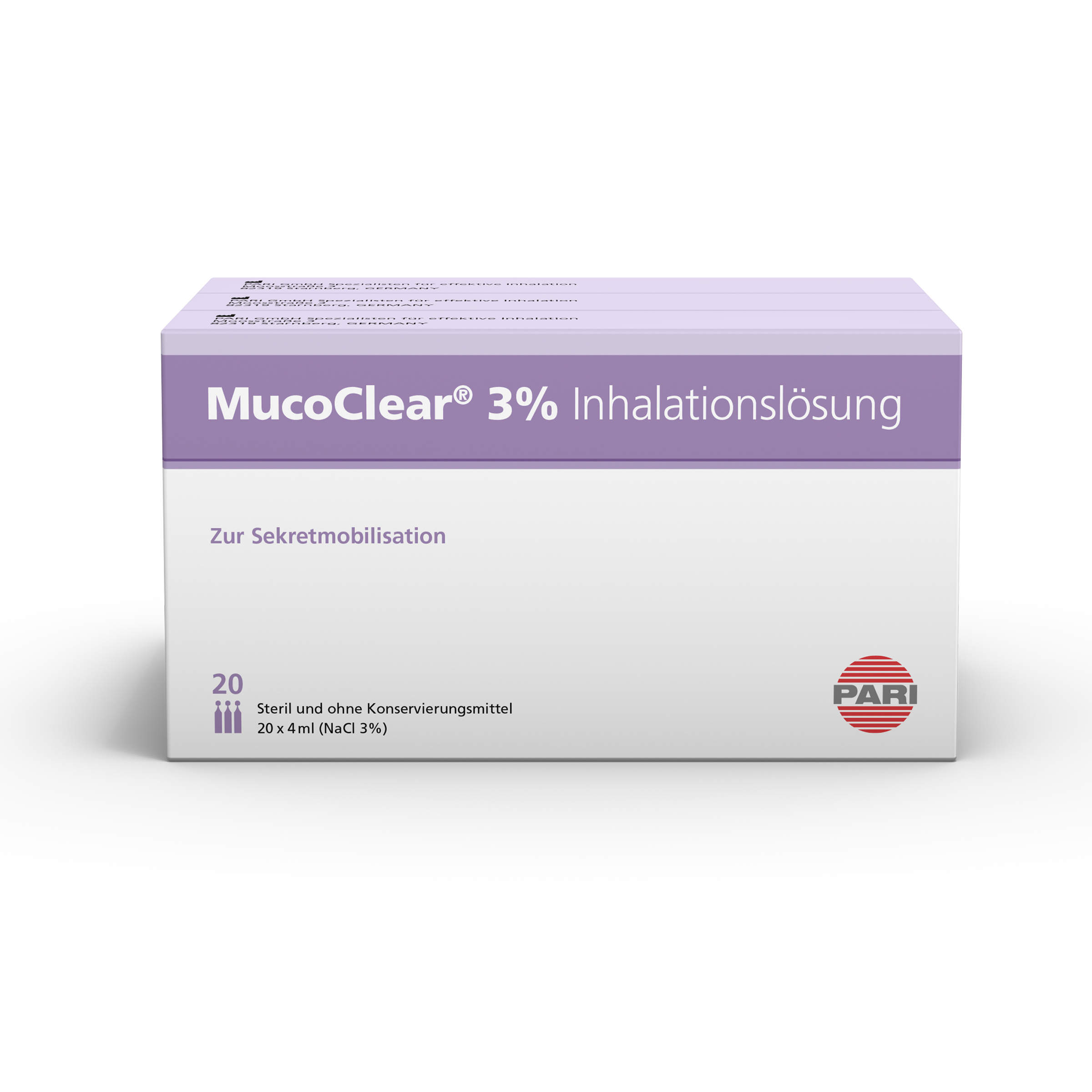 Pari MucoClear NaCl Inhal Lös 3 % hyperton 60 Amp 4 ml