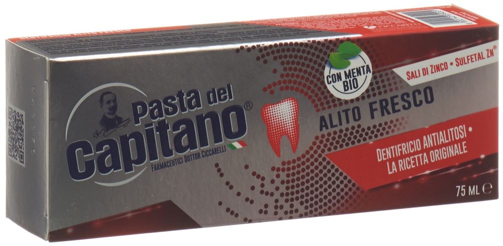 Pasta del Capitano antibakteriell alito fresco Tb 75 ml