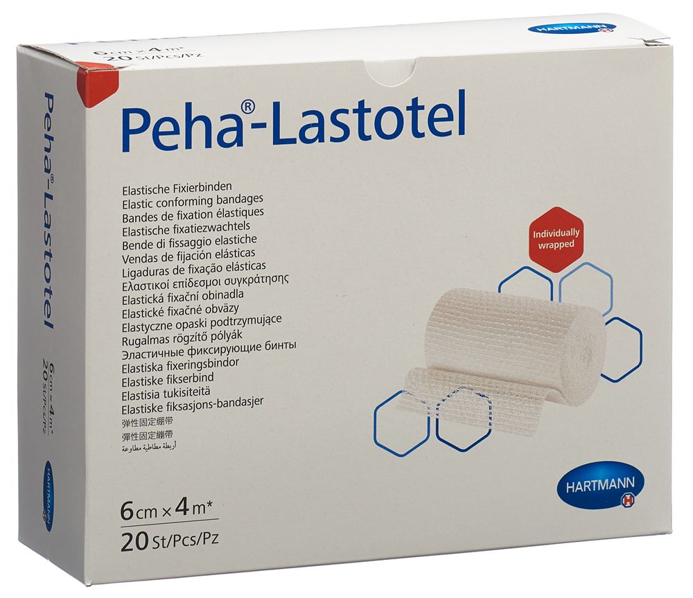Peha-Lastotel Fixierbinden 6cmx4m 20 Stk