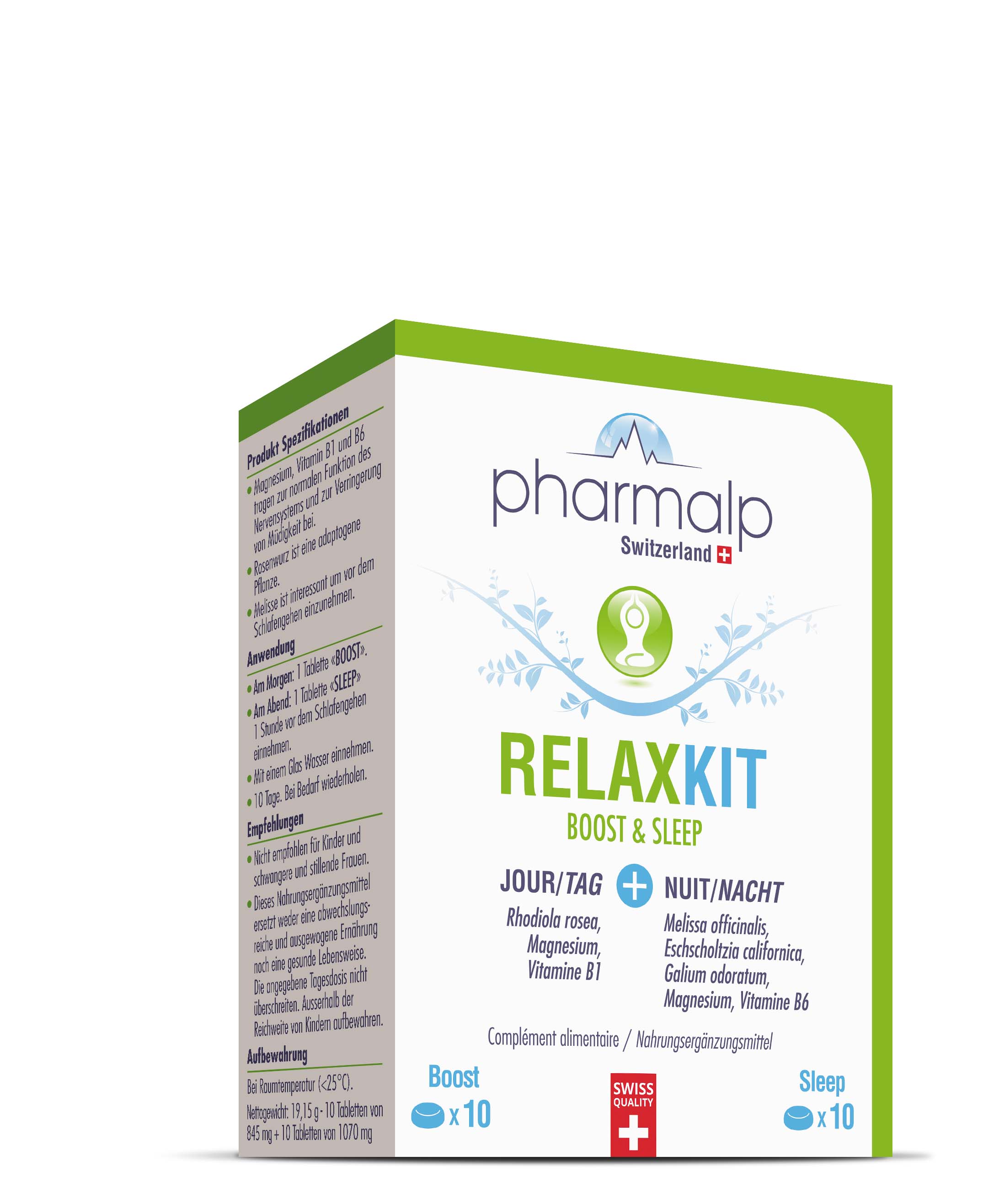 Pharmalp Relaxkit Boost & Sleep Tabletten Blist 20 Stück