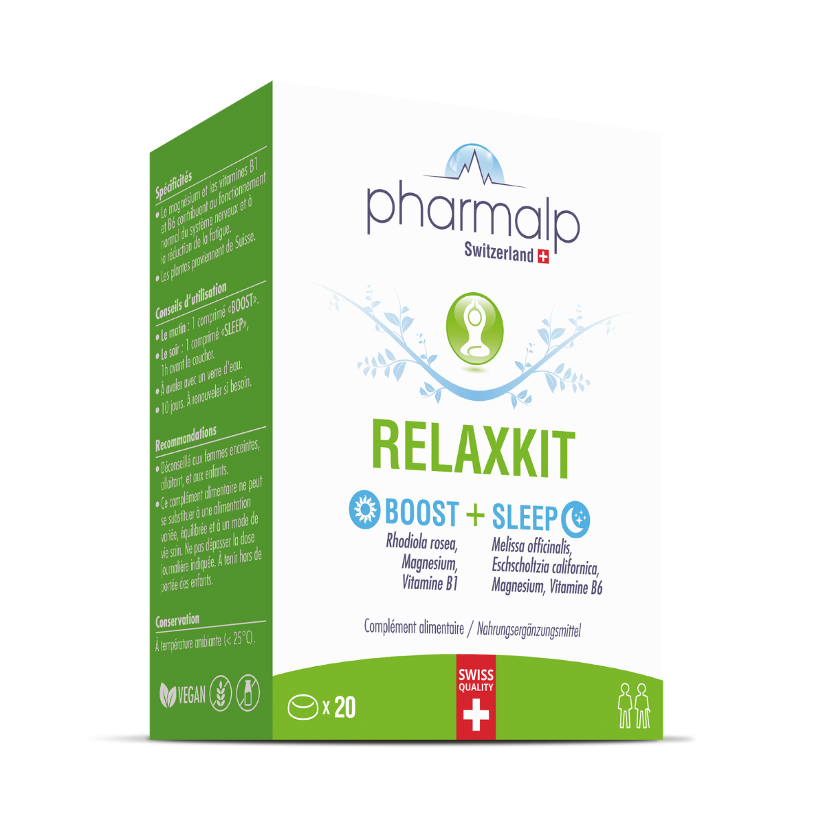 Pharmalp Relaxkit Boost & Sleep Tabletten Blist 20 Stück