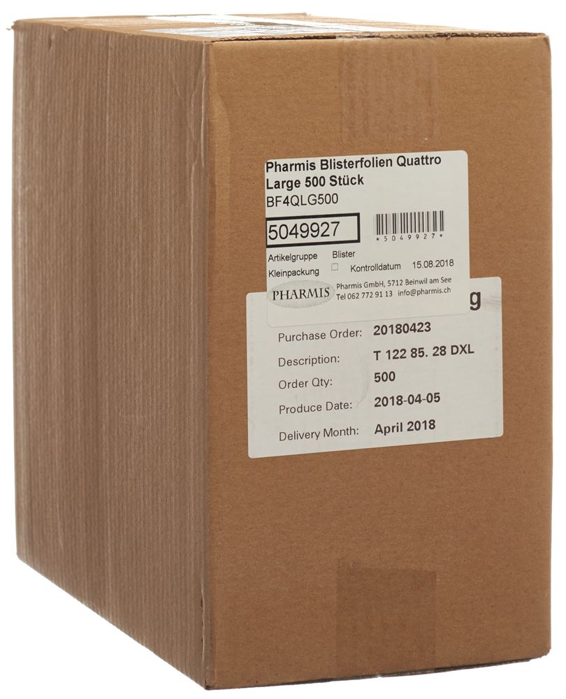 Pharmis Blisterfolien Quattro Large 500 Stk