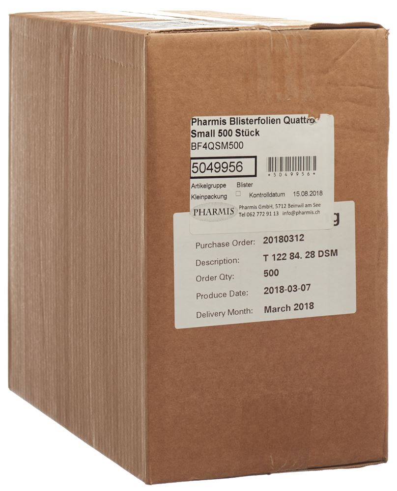 Pharmis Blisterfolien Quattro Small 500 Stk