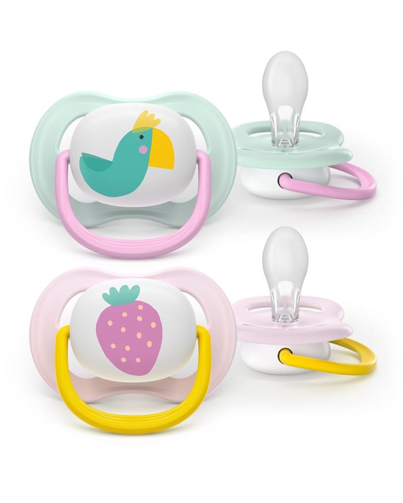 Philips Avent Schnuller Ultra Air 0-6 Monate Vogel/Erdbeere 2 Stk
