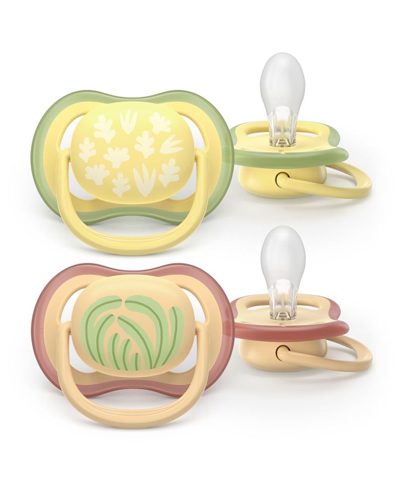 Philips Avent Schnuller Ultra Air Day 0-6 Monate Colours of nature beige-rosa/beige-Mond 2 Stk