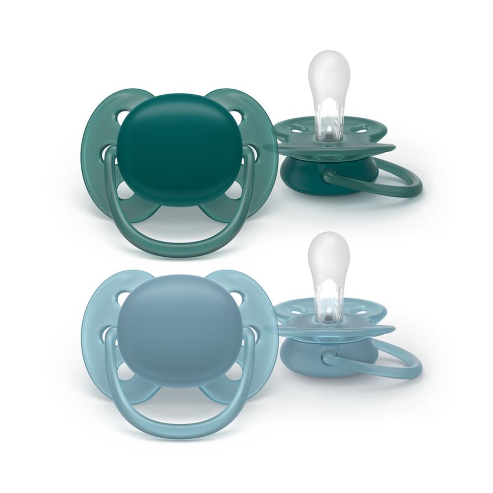 Philips Avent Schnuller Ultra Soft 18+ Monate dunkelgrün/blau 2 Stk