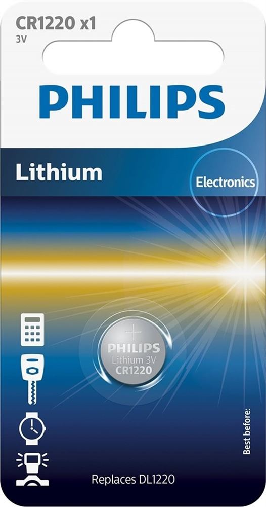 Philips Batterien Lithium Cr1220