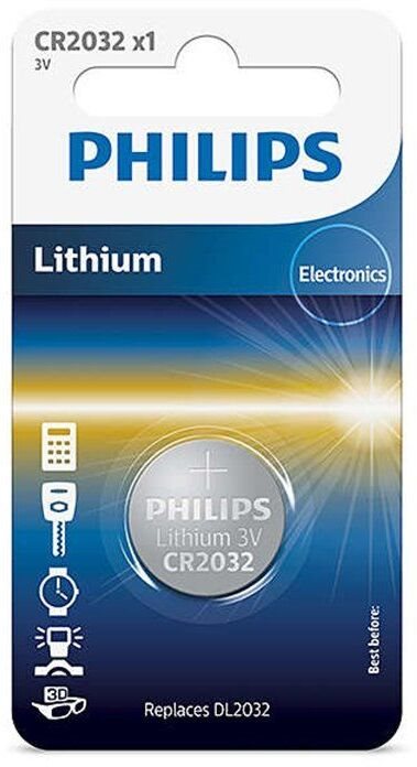 Philips Batterien Lithium Cr2032