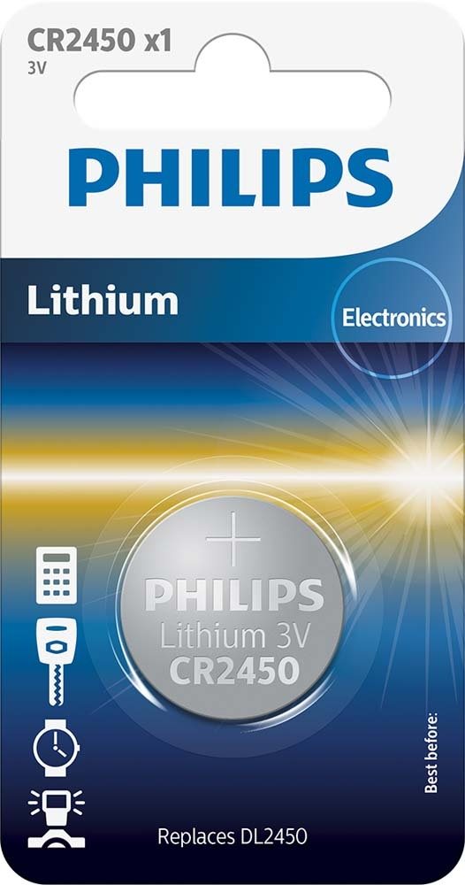 Philips Batterien Lithium Cr2450