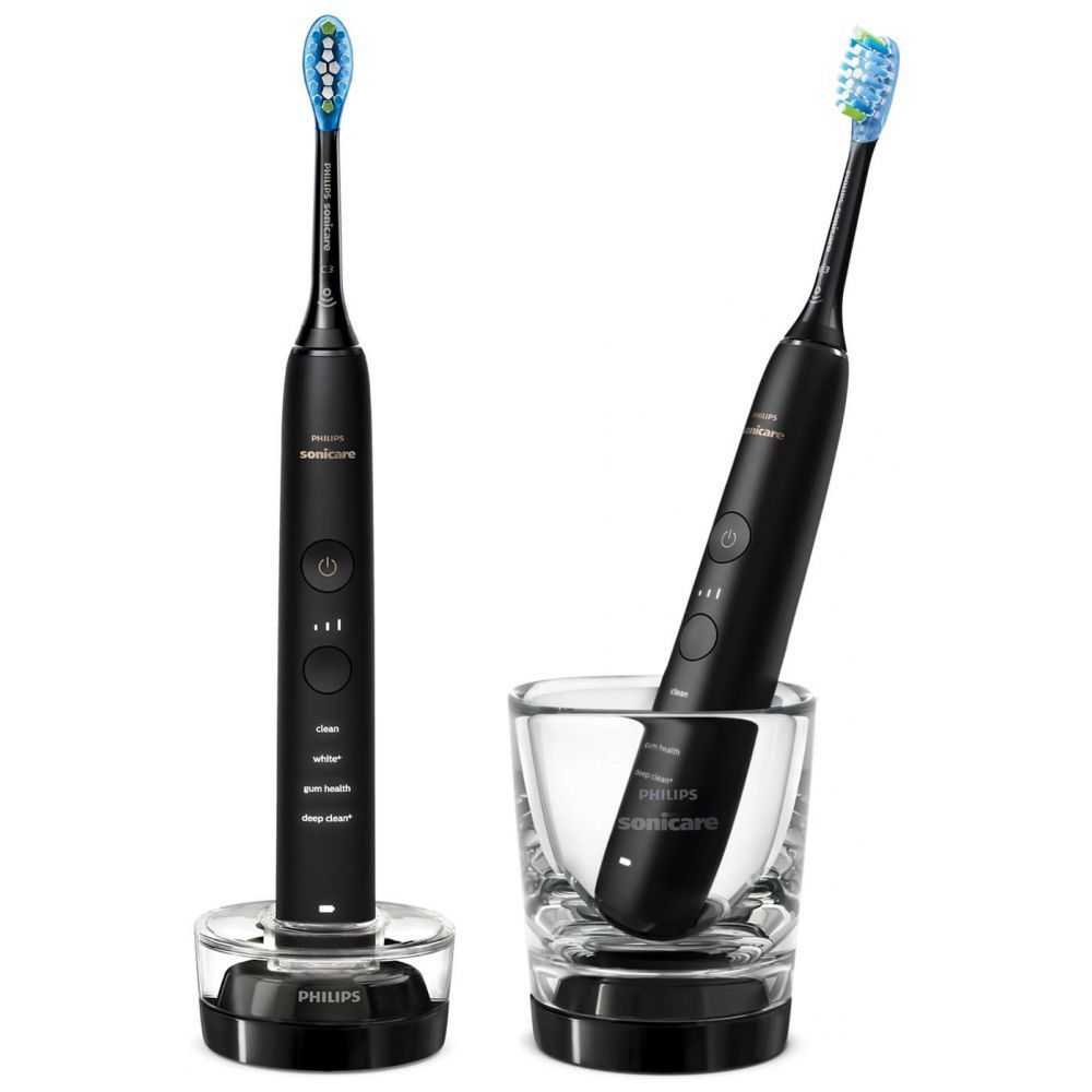 Philips Sonicare DiamondClean 9000 elektrische Schallzahnbürste Hx9914/54 Duopack schwarz & schwarz