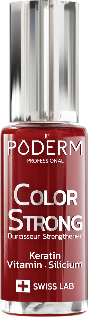 Poderm Nagellack Color Strong Härtung 253 allurarot Fl 8 ml