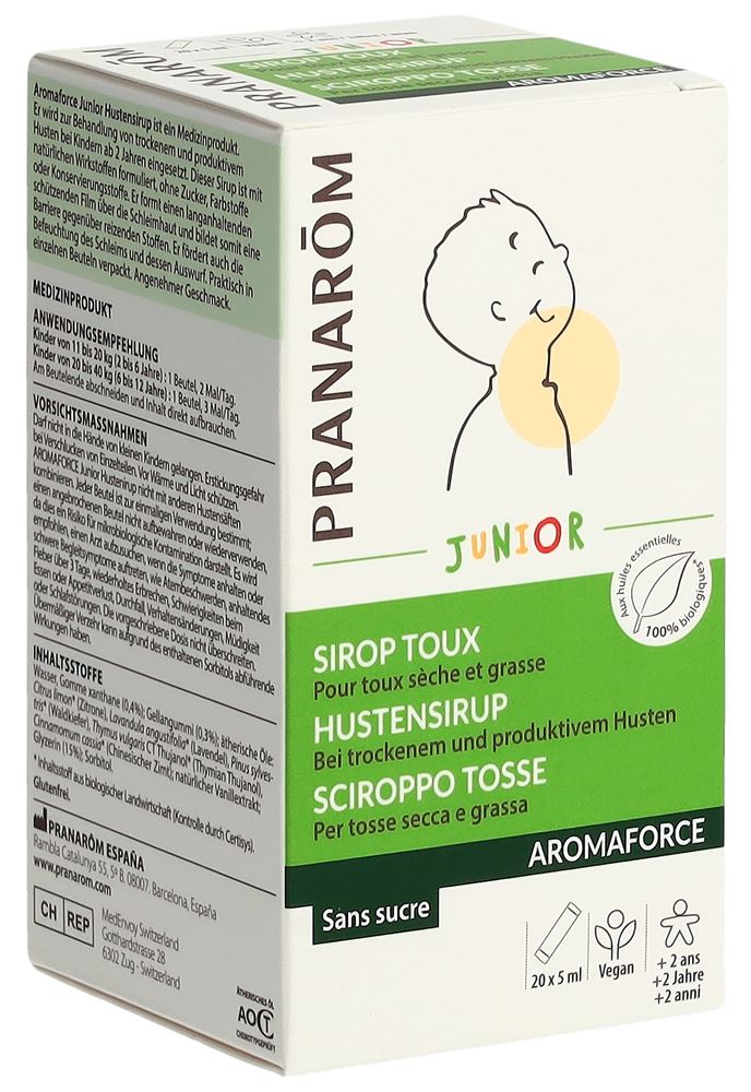Pranarom Aromaforce Hustensirup Junior 20 Btl 5 ml