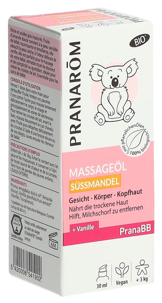 Pranarom PranaBB Massageöl Süssmandel Bio Eco Fl 30 ml