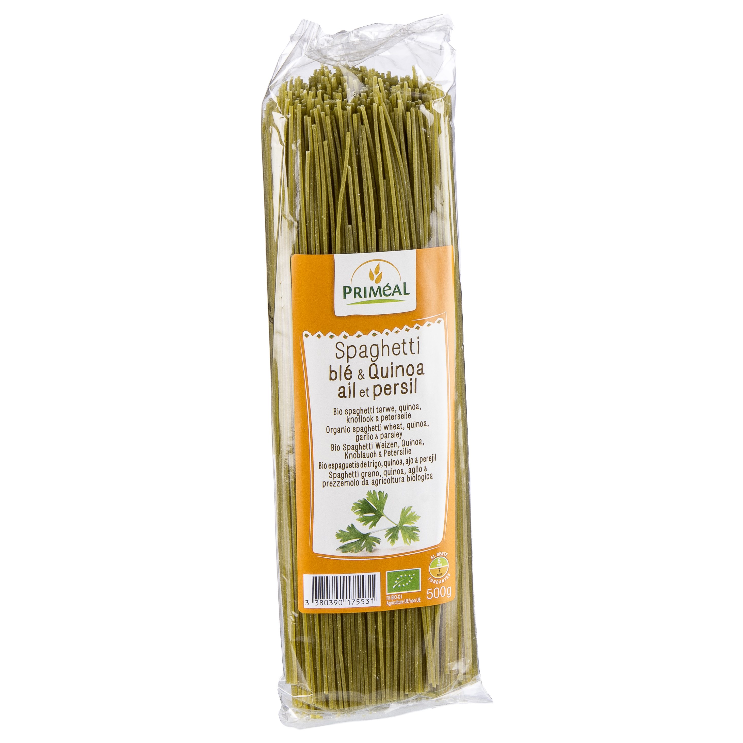 Priméal Spaghetti Quinoa Knoblauch-Petersilie 500 g