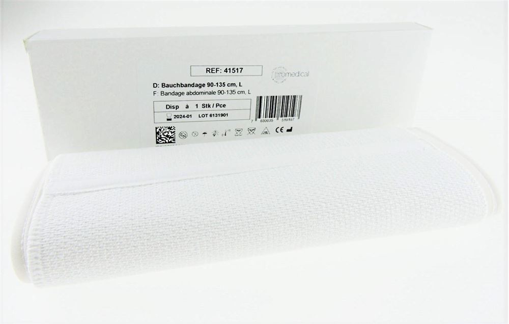 Promedical Bauchbandage L 90-135cm weiss 25cm