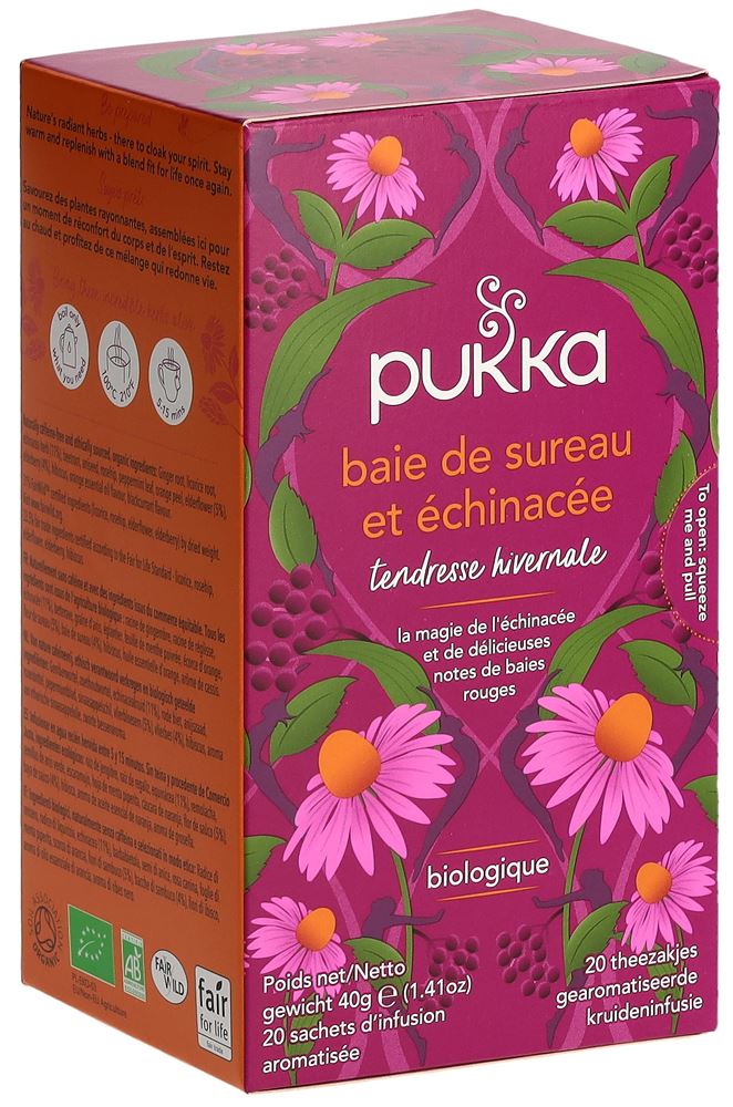 Pukka Baie De Sureau & Échinacée Thé Bio Beutel 20 Stück