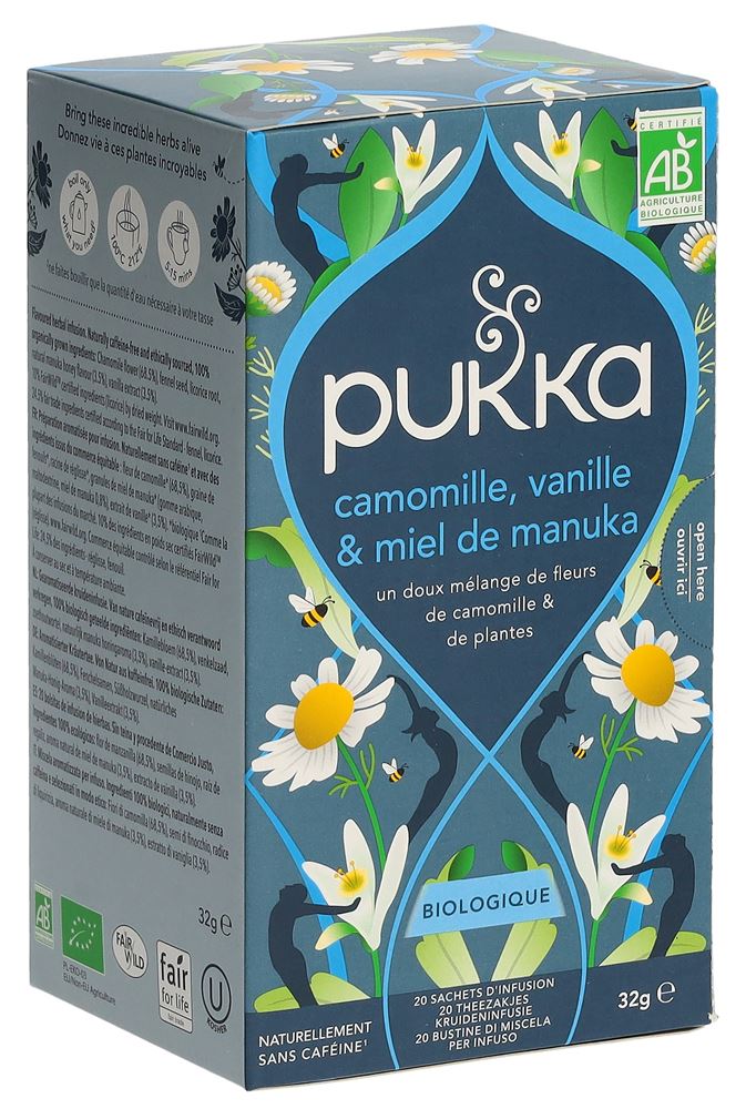 Pukka Camomille Vanille & Miel De Manuka Thé Bio Beutel 20 Stück
