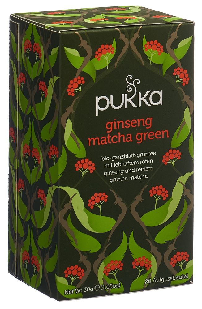 Pukka Ginseng Matcha Green Tee Bio Beutel 20 Stück