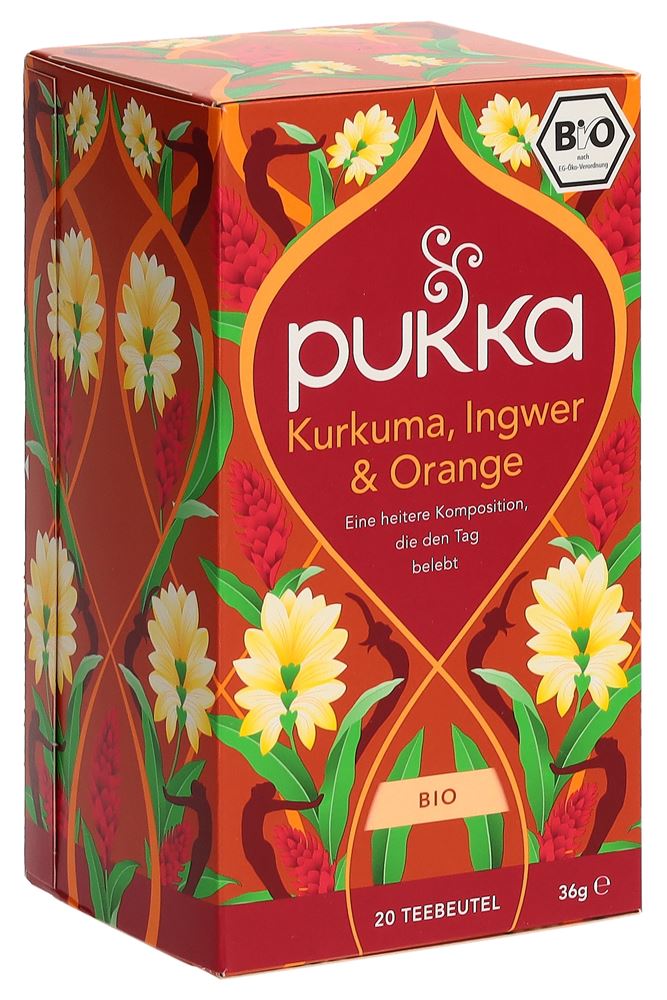 Pukka Kurkuma Ingwer & Orange ex Kurkuma Aktiv Tee Btl 20 Stk