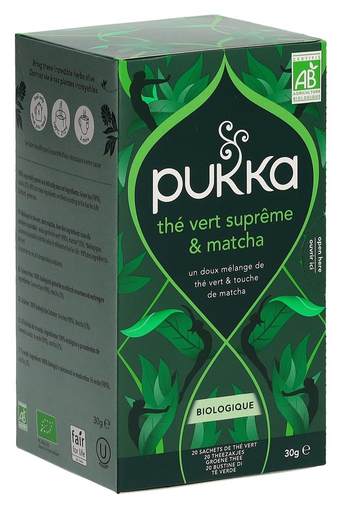 Pukka Thé Vert Matcha Suprême Thé Bio Beutel 20 Stück
