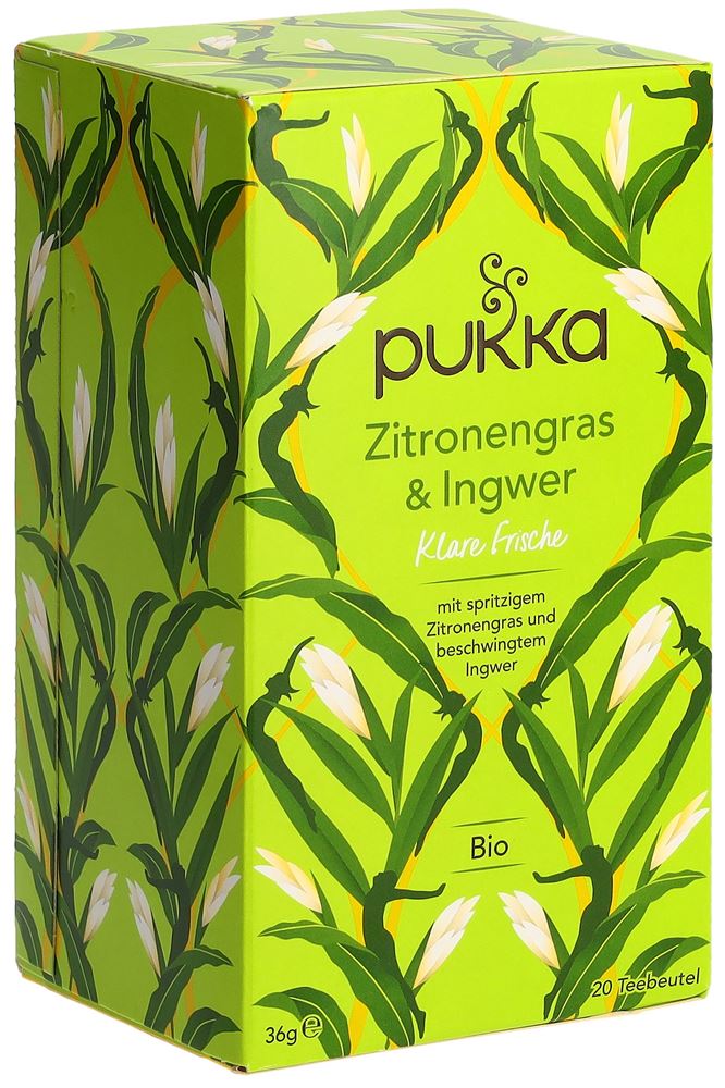 Pukka Zitronengras & Ingwer Tee Bio Beutel 20 Stück