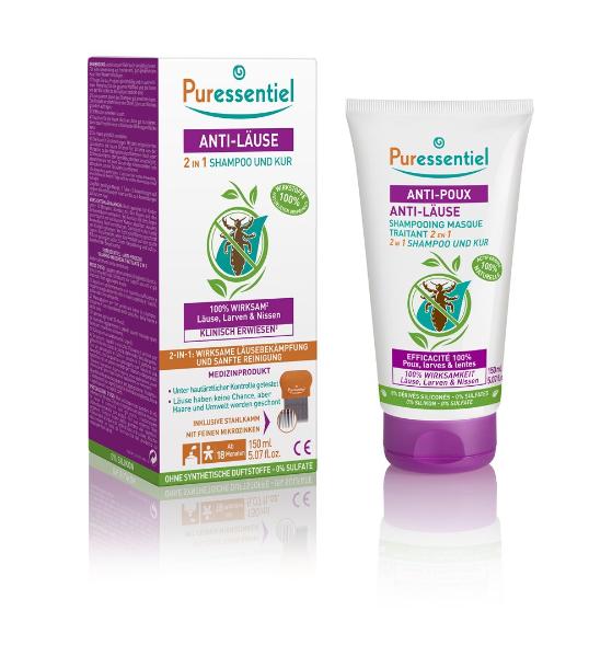 Puressentiel Anti-Läuse-Shampoo-Maske 2-in-1 +Kamm Tb 150 ml