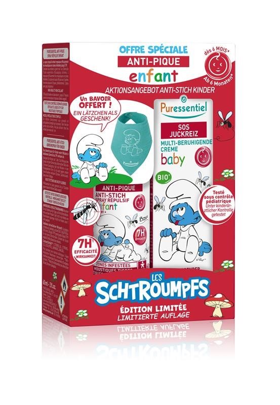 Puressentiel Anti-Stich Schlumpf-Set Kind/Baby 2 Stück