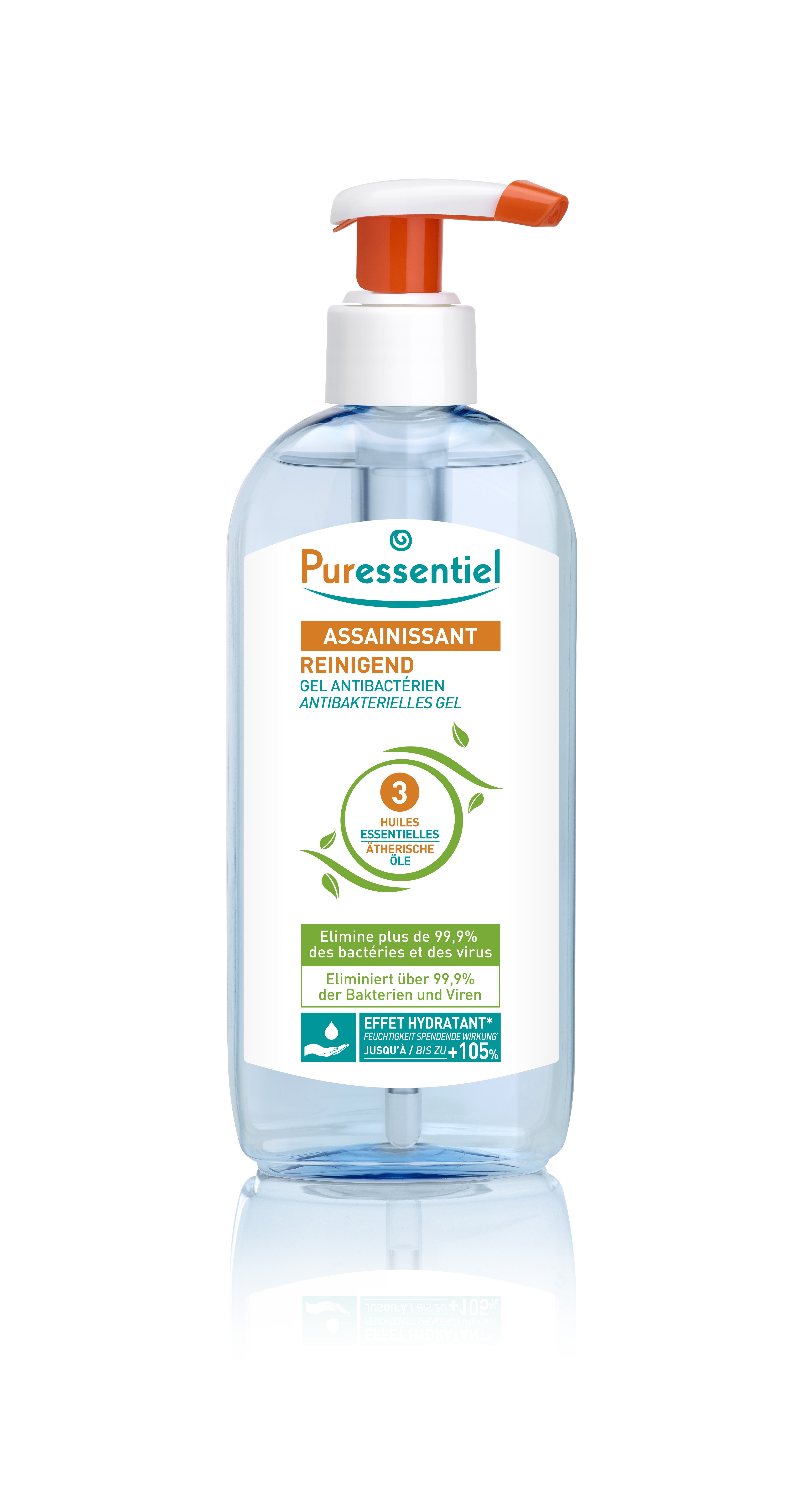 Puressentiel Gel reinigend antibakteriell mit 3 ätherischen Ölen Disp 250 ml