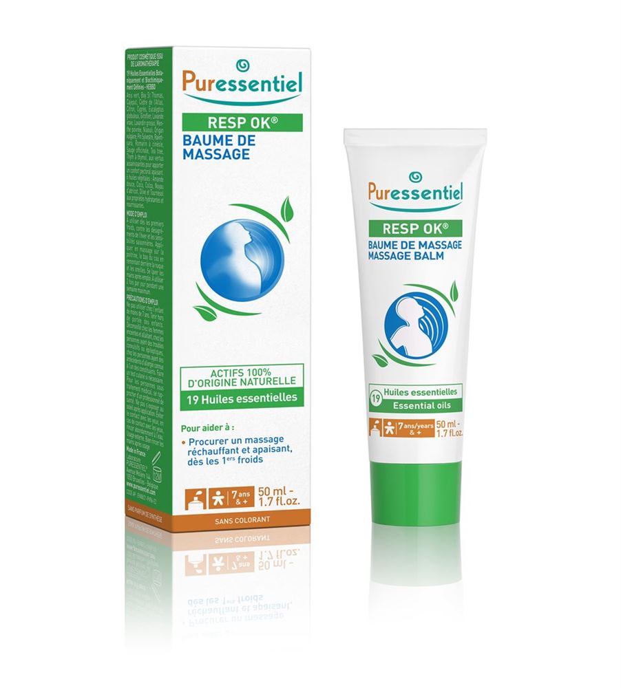 Puressentiel Massagebalsam Resp’OK mit 19 ätherischen Ölen Tb 50 ml