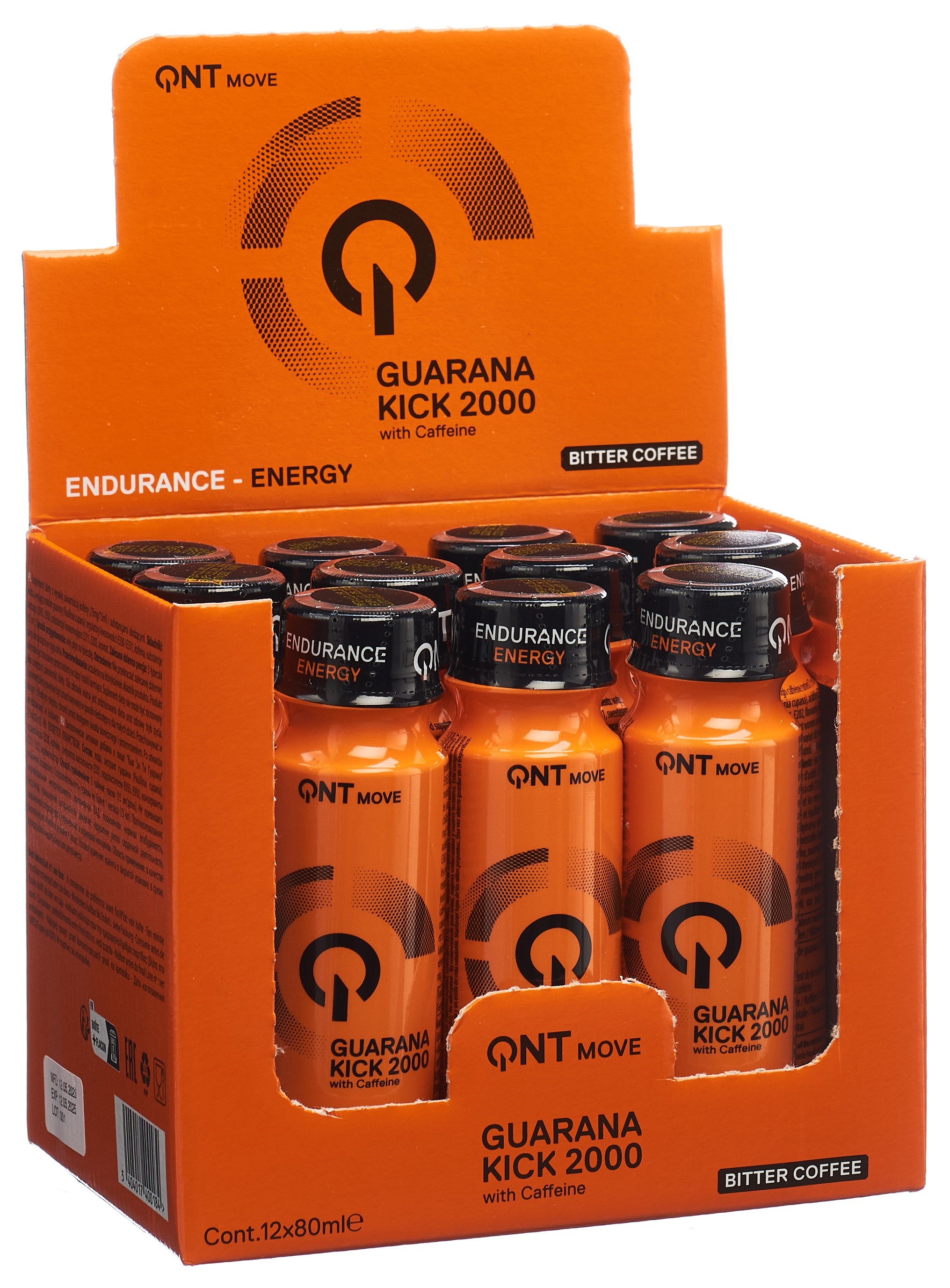 QNT Guarana Kick 2000 Shot Guarana+Caffein 12 x 80 ml