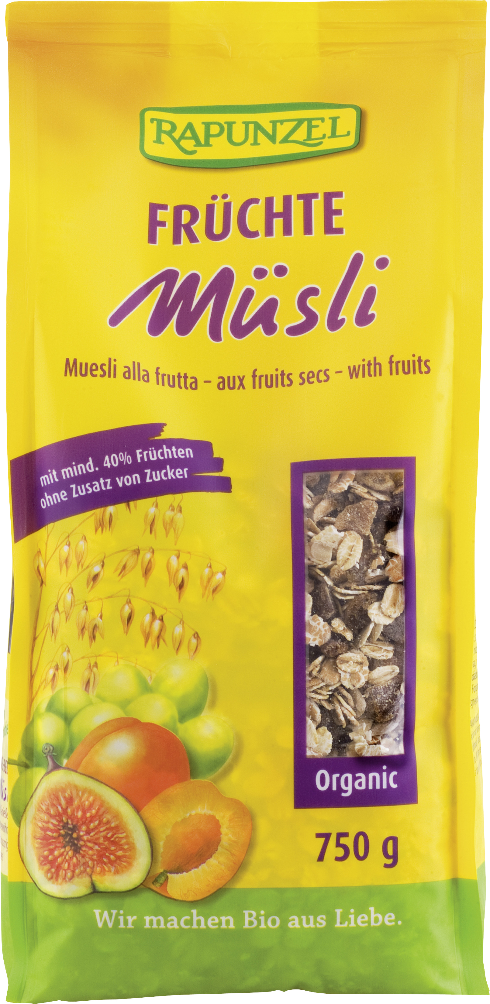 Rapunzel Früchte Müsli Beutel 750 G