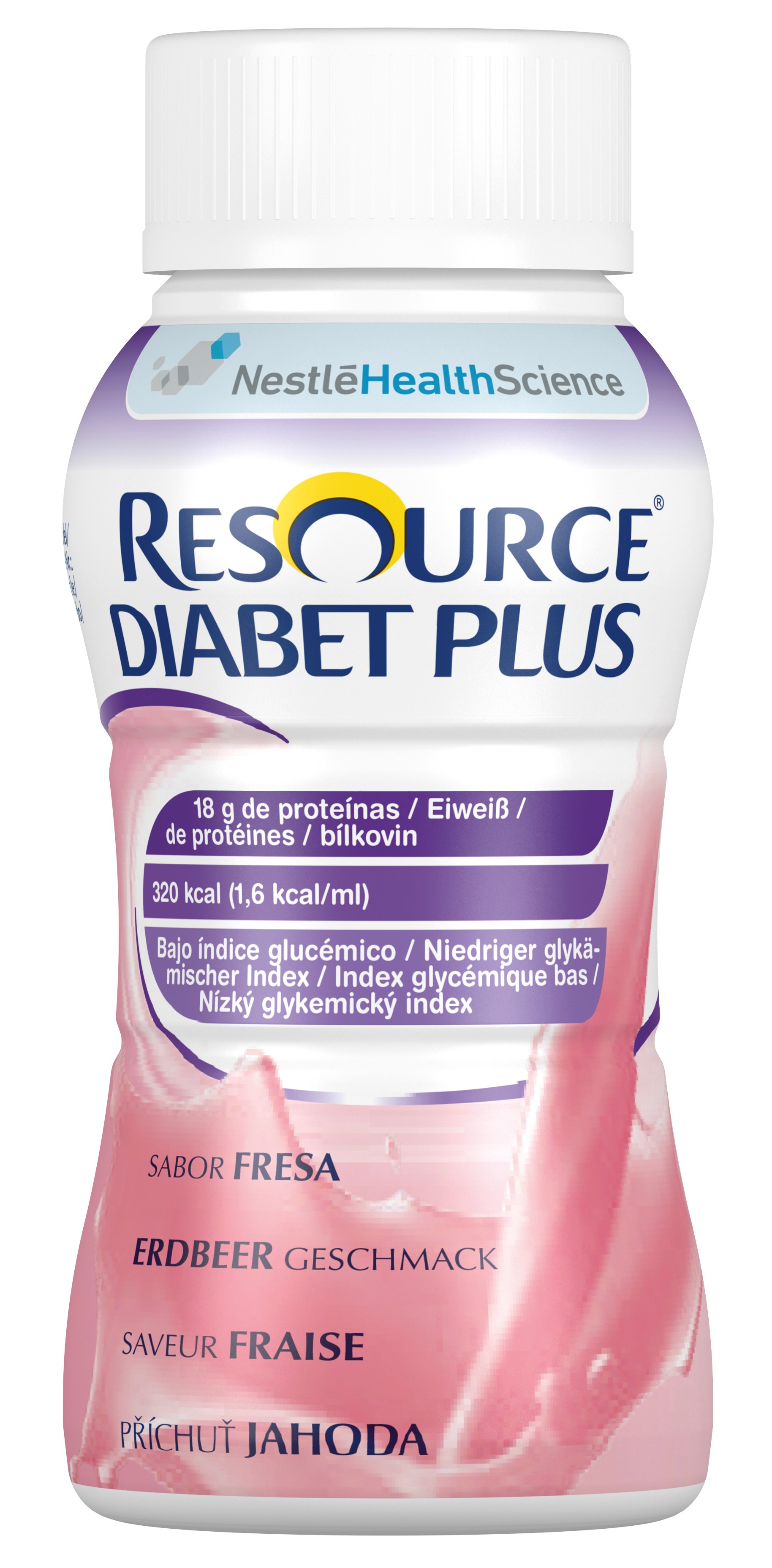 Resource Diabet Plus Erdbeere 4 Fl 200 ml