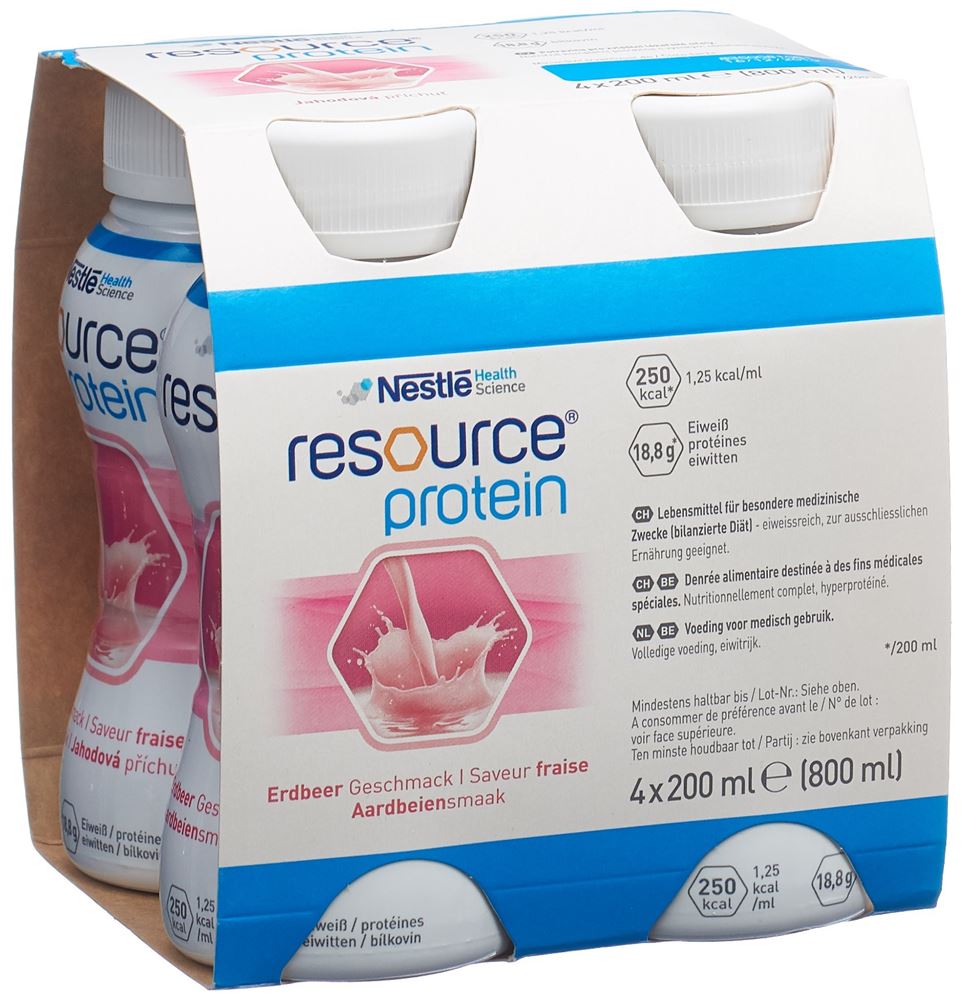 Resource Protein Erdbeer 4 x 200 ml