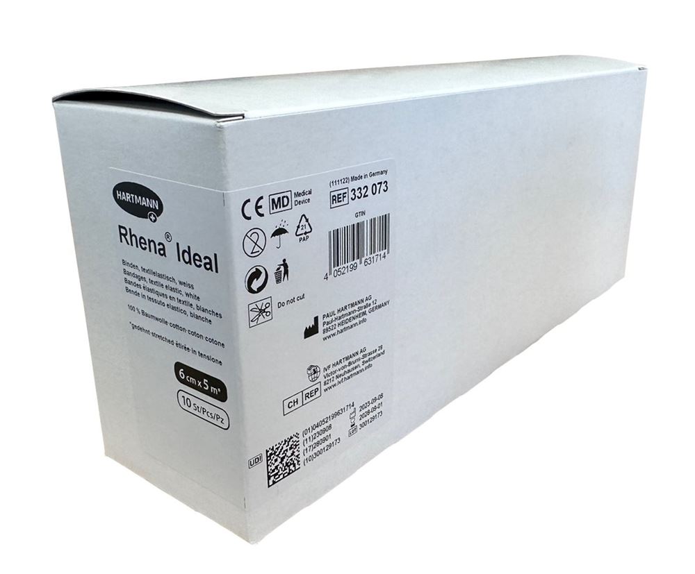 Rhena Ideal Elastische Binde 6cmx5m weiss 10 Stk