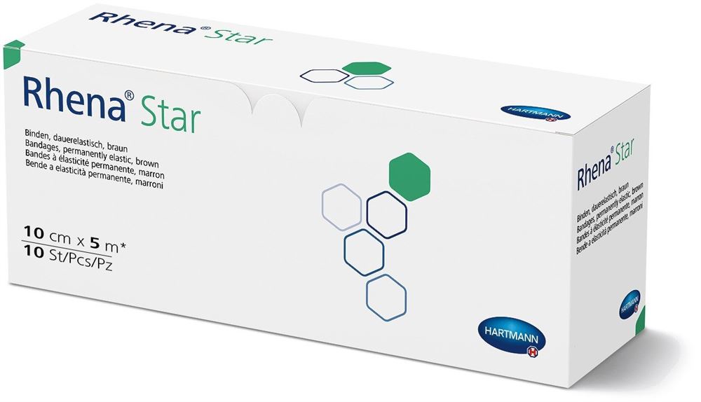 Rhena Star Elastische Binde 10cmx5m hautfarbig offen 10 Stk