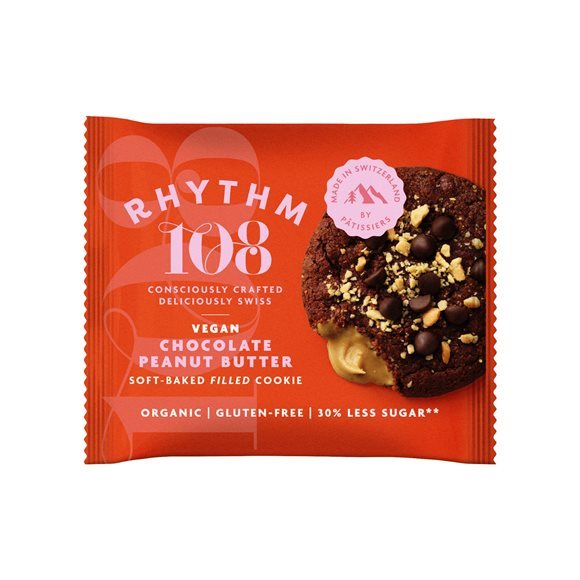 Rhythm108 Soft Baked Filled Cookie Chocolate Peanut Butter 12 x 50 g
