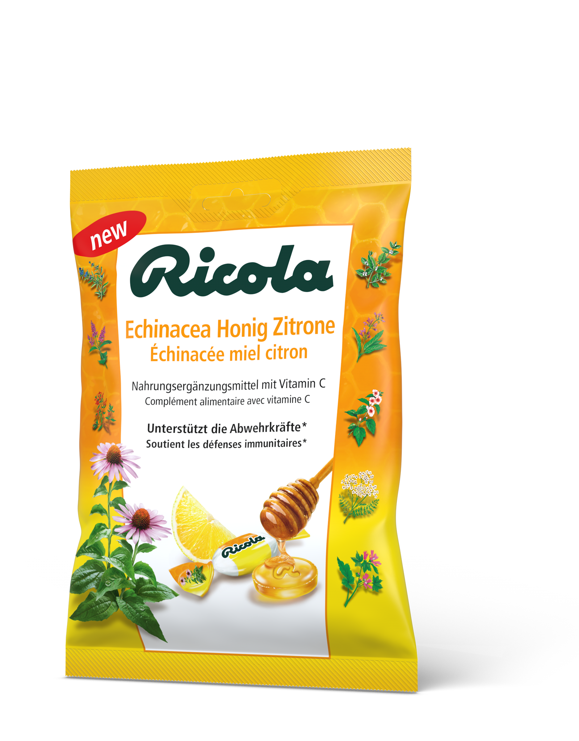 Ricola Echinacea Honig Zitrone Mit Zucker Beutel 75 G