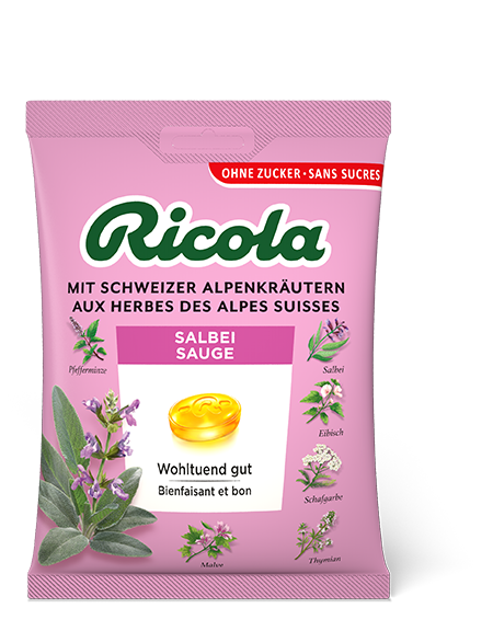 Ricola Kräuterbonbons Salbei ohne Zucker mit Stevia Btl 125 g