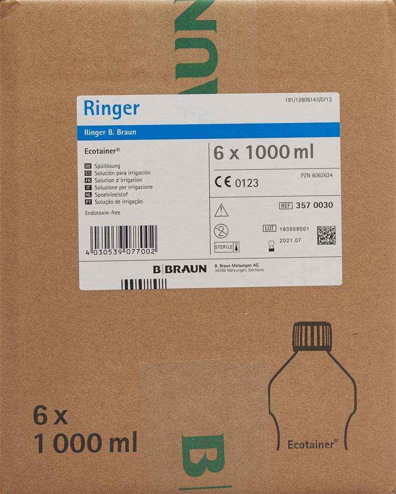 Ringer B. Braun Spül Lös 1000ml Ecotainer 6 Stk