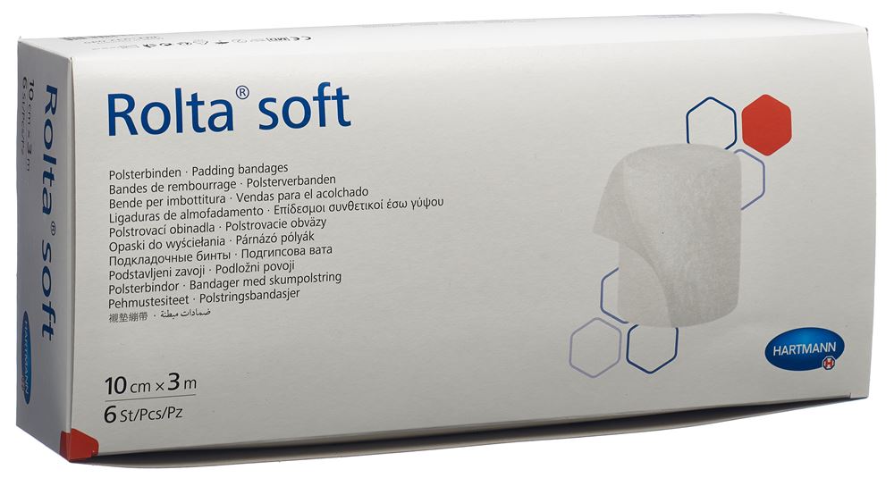 Rolta Soft Wattebinde 10cmx3m synthetisch 6 Stk