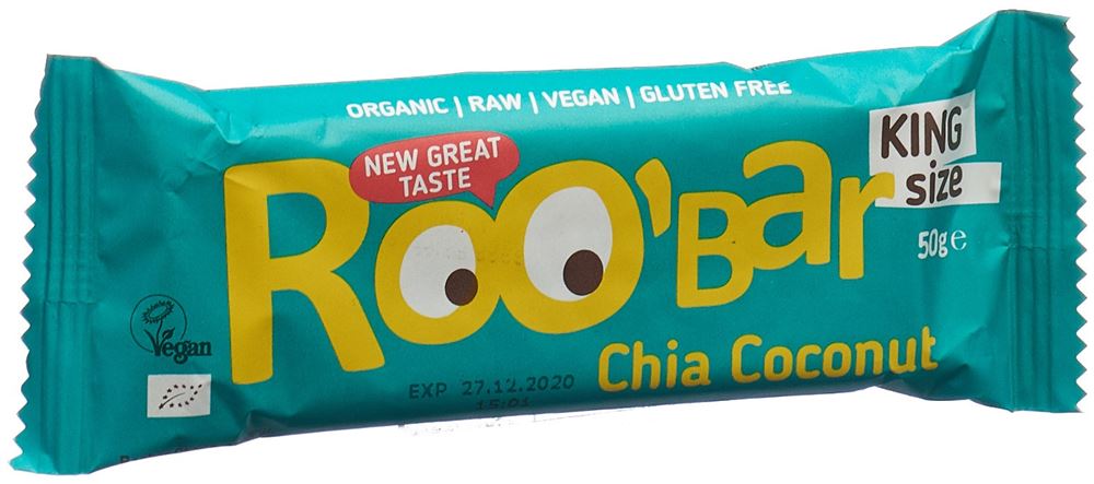 Roobar Rohkostriegel Chia-Kokosnuss 50 g